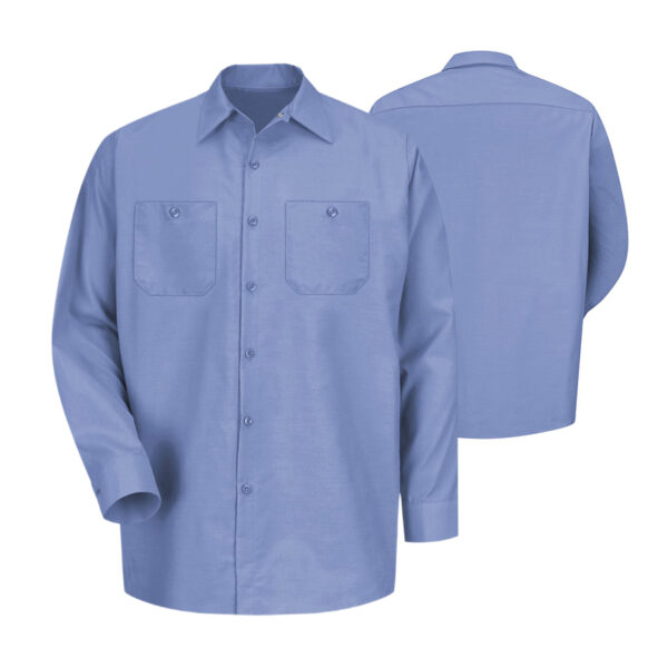 SP14 | Red Kap Men's L/S Light Blue Industrial Work Shirt