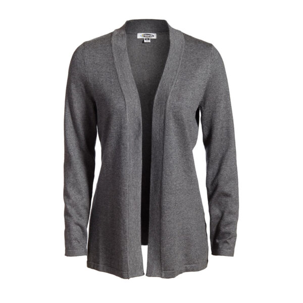 7056 | Ladies' Smoke Heather Shirttail Open Cardigan