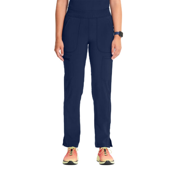 CK065A | Cherokee Women's Navy Mid Rise Tapered Leg Pull-on Pants