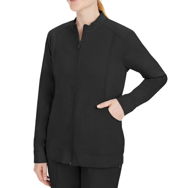 5038 | Healing Hands Black Dakota Zip-Up Jacket