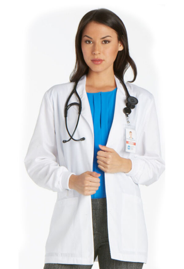Ladies 30" Lab Coat in White