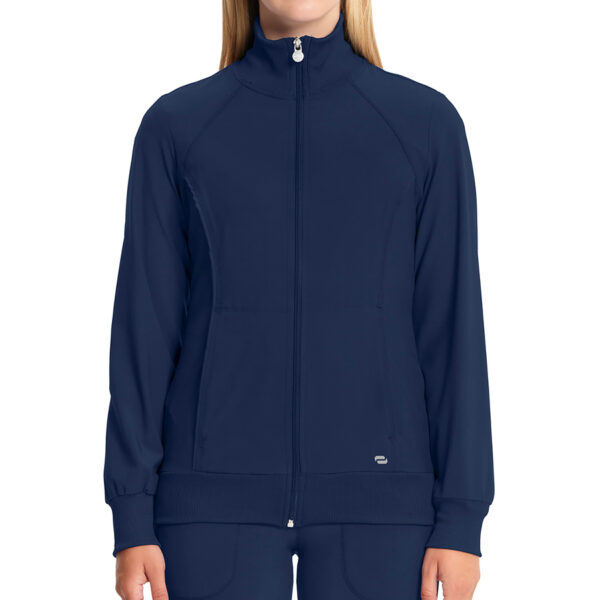 2391A | Infinity Women's Navy Zip Front Warm-Up Jacket
