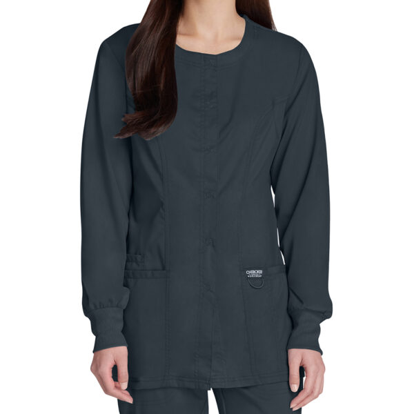 WW310 | WW Revolution Women's Pewter Snap Front Warm-up Jacket