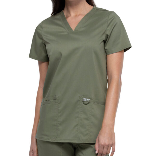 WW620 | WW Revolution Women's Olive V-Neck Top